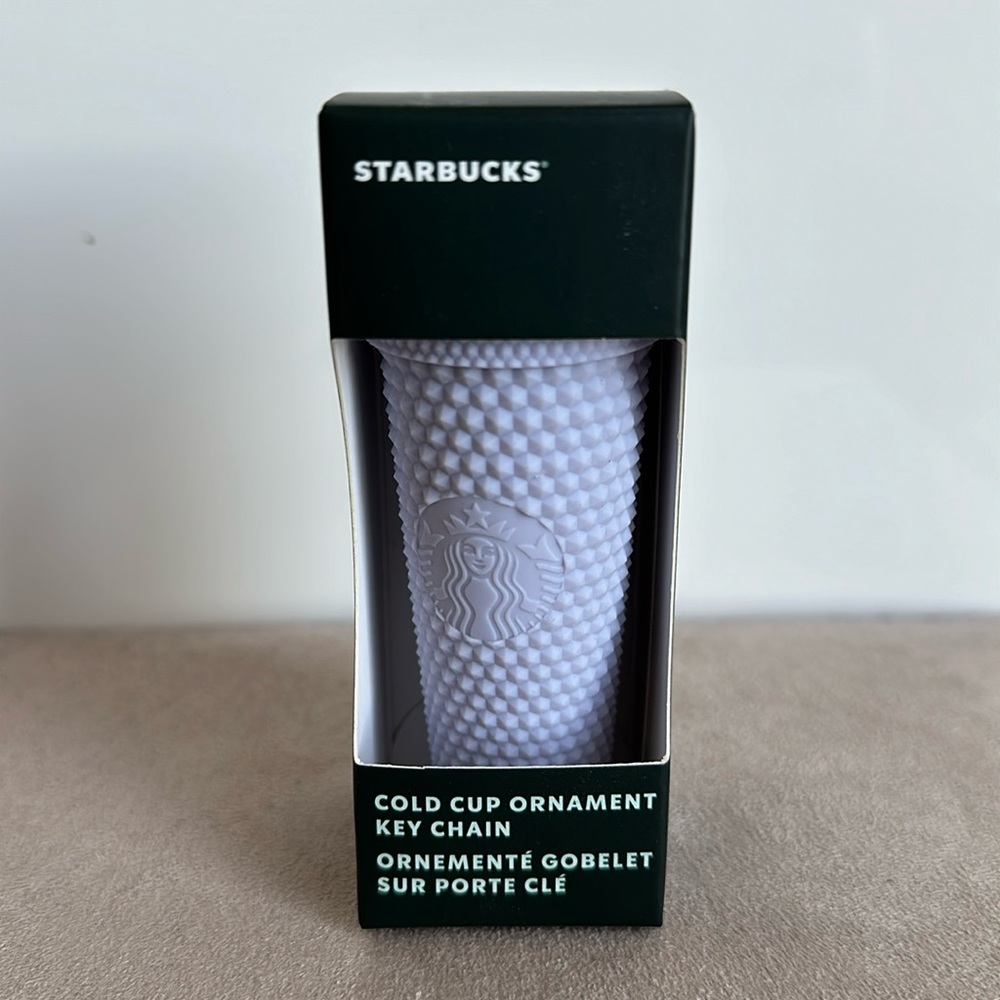 Starbucks Lavender Studded Cold Cup Ornament Key Chain